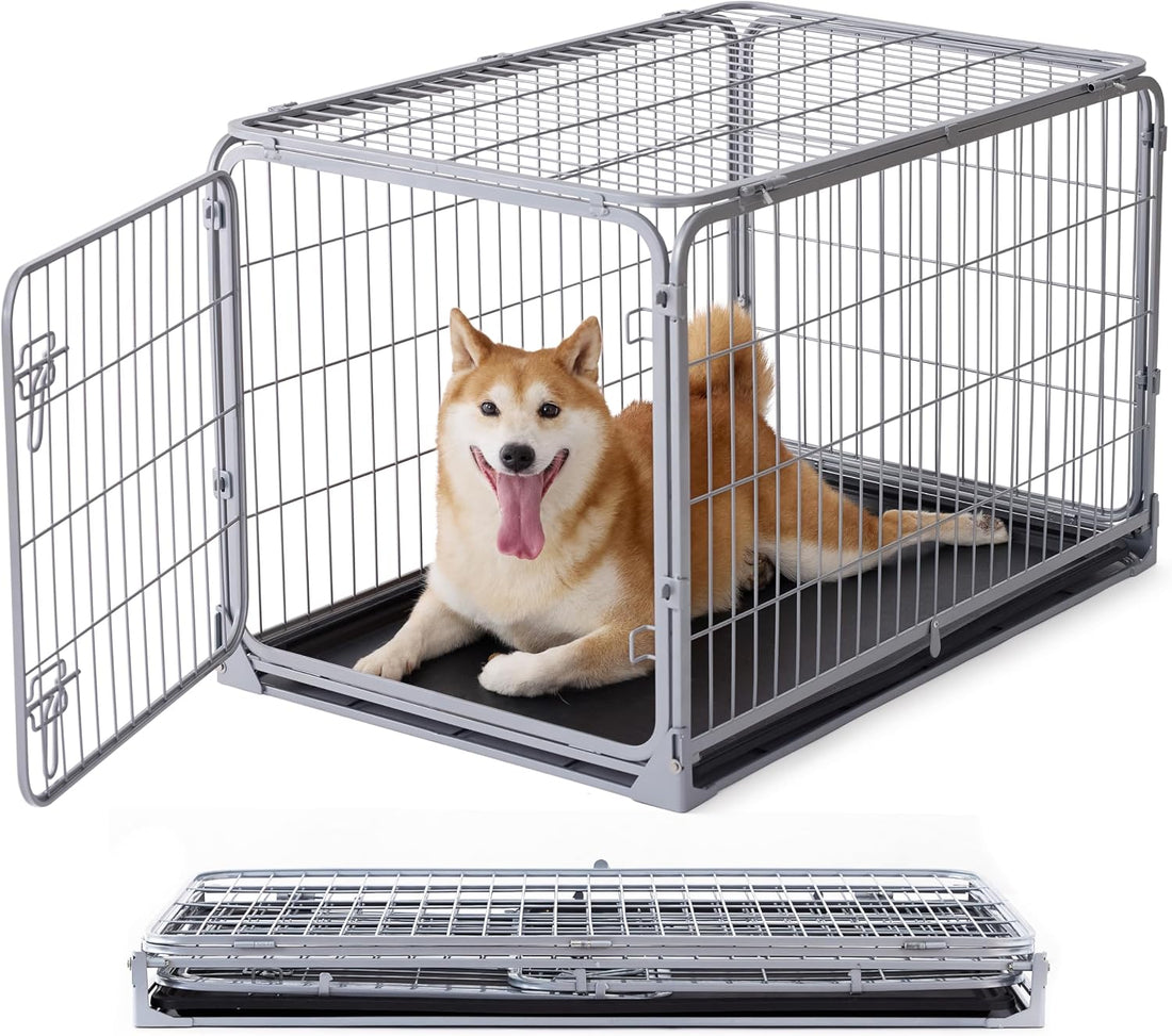 ZOMISIA Collapsible Dog Crate for Medium Dogs