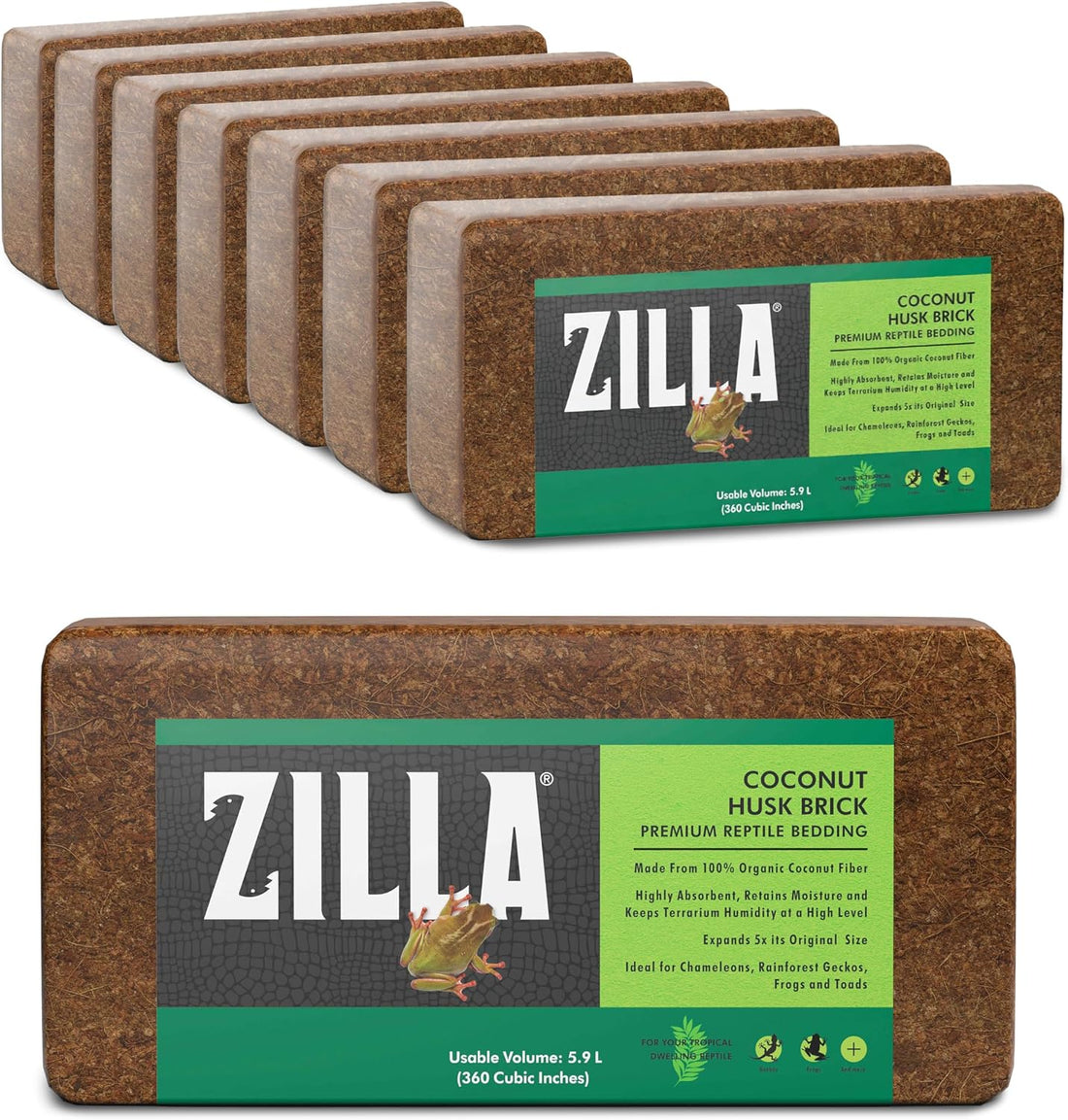 Zilla Coconut Husk, Organic Reptile Bedding, Coconut Fiber, One size
