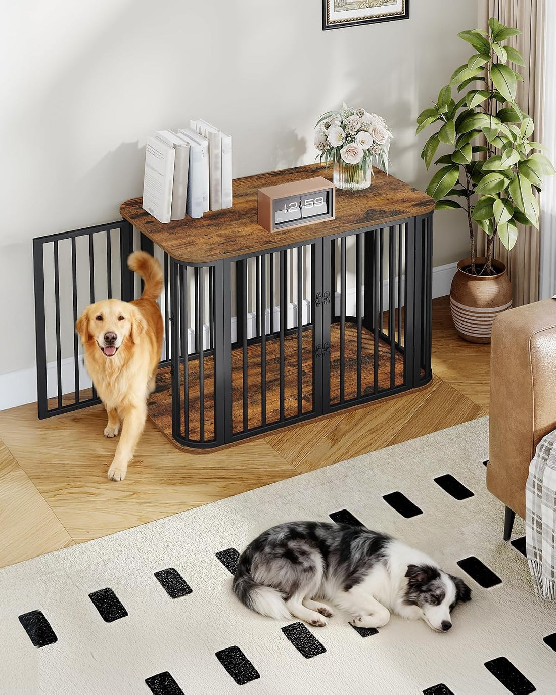 Hzuaneri 39.4 in L Dog Crate Furniture