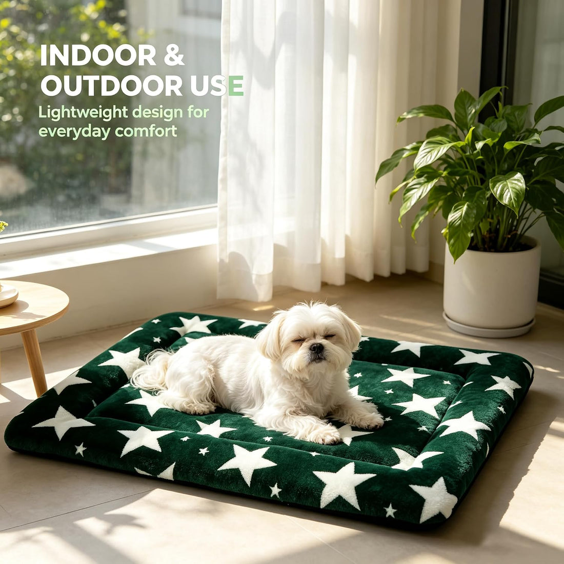 Dog Bed Mat,Reversible & Ultra Soft Kennel Pad-Machine Washable Pet