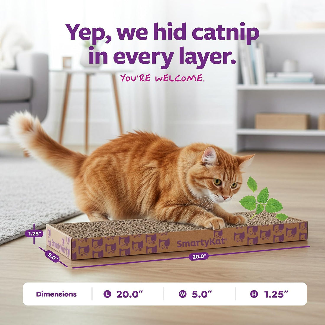 SmartyKat Scratch Up Corrugated Hanging Cat Scratcher