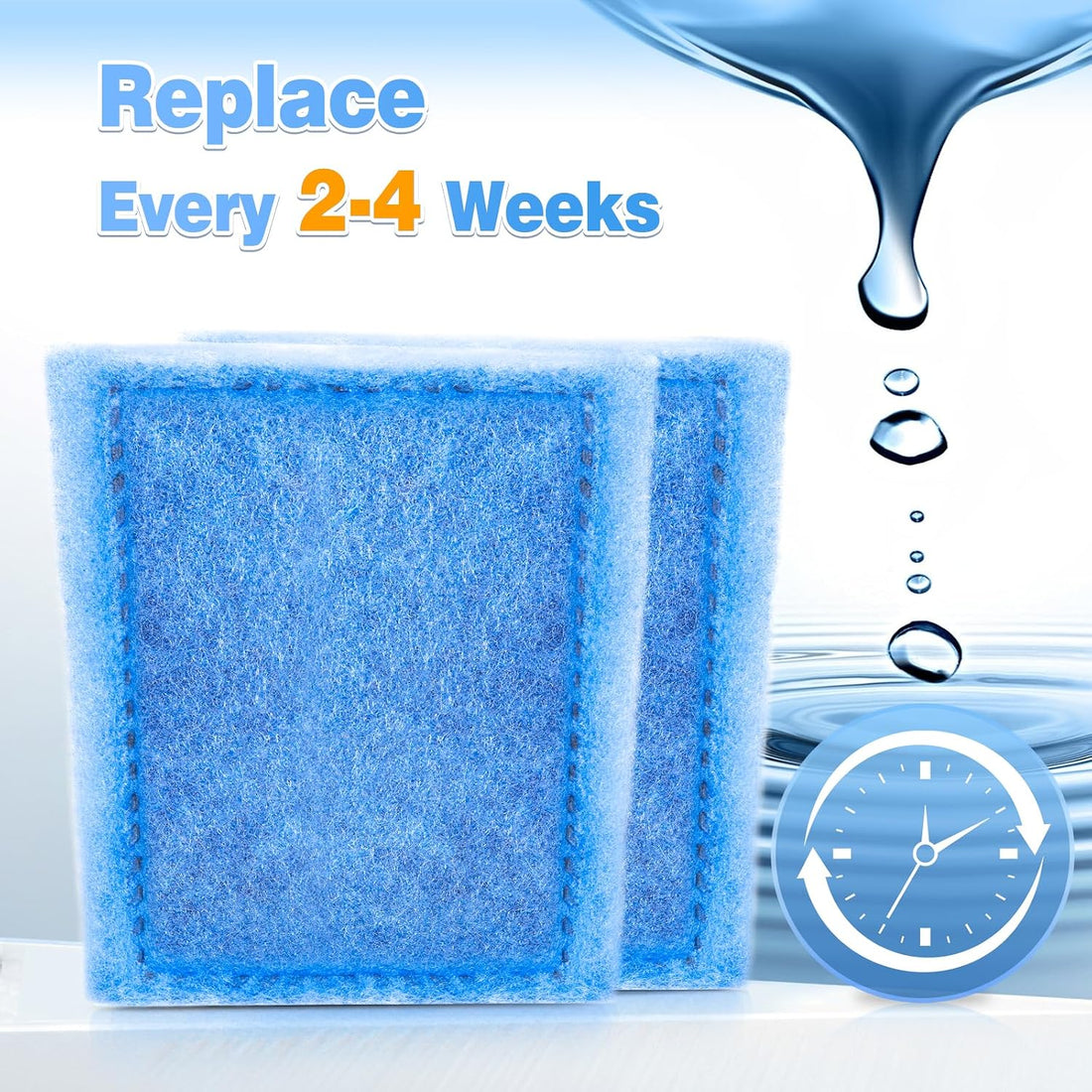8 Pack Rite-Size C Filter Cartridges Compatible with MarineLand