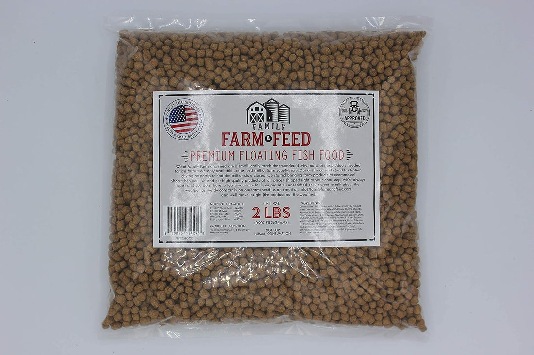 Premium Floating Fish Food | Pond and Lake | Pellets | 2 Pounds