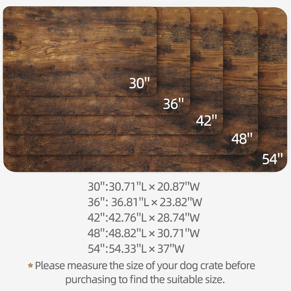 Dog Crate Topper for 30'' Dog Cage, Dog Kennel Topper Wood Countertop