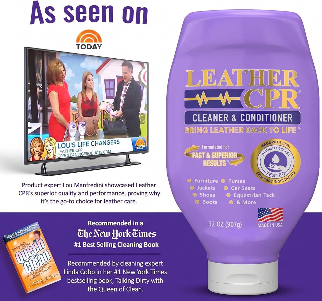 Leather CPR Cleaner & Conditioner Kit with Applicator Sponge & Towels