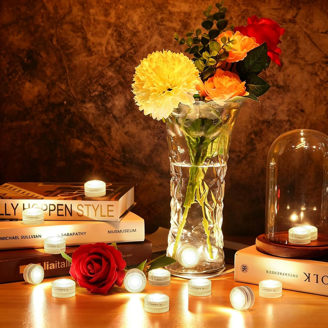 HL Submersible LED Lights,Warm White Mini LED Tea Light,150 Hour