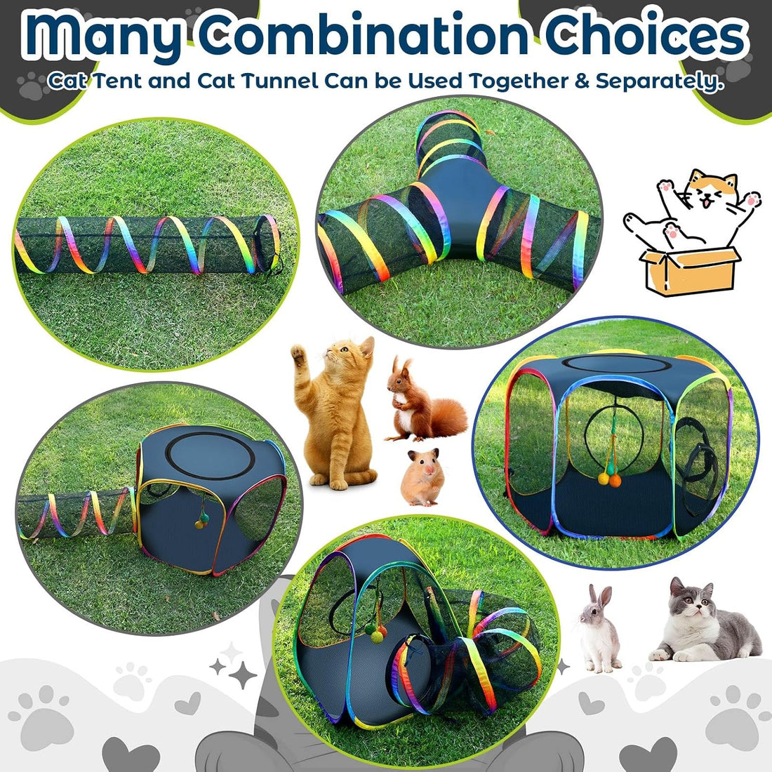 CypherX Outdoor Rainbow Cat Enclosure
