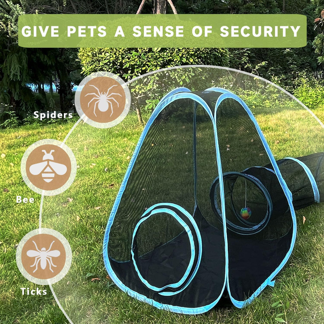 Outdoor Cat Enclosures, Cat Tunnels Catio Tents Cubes for Indoor Cats