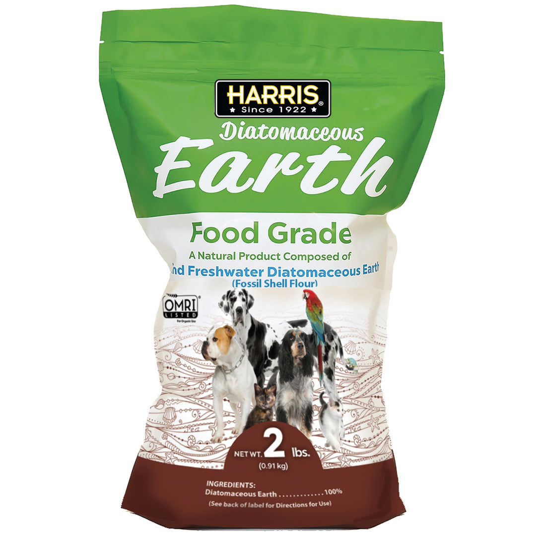 Harris Food Grade Diatomaceous Earth for Pets, for Cats, Dogs