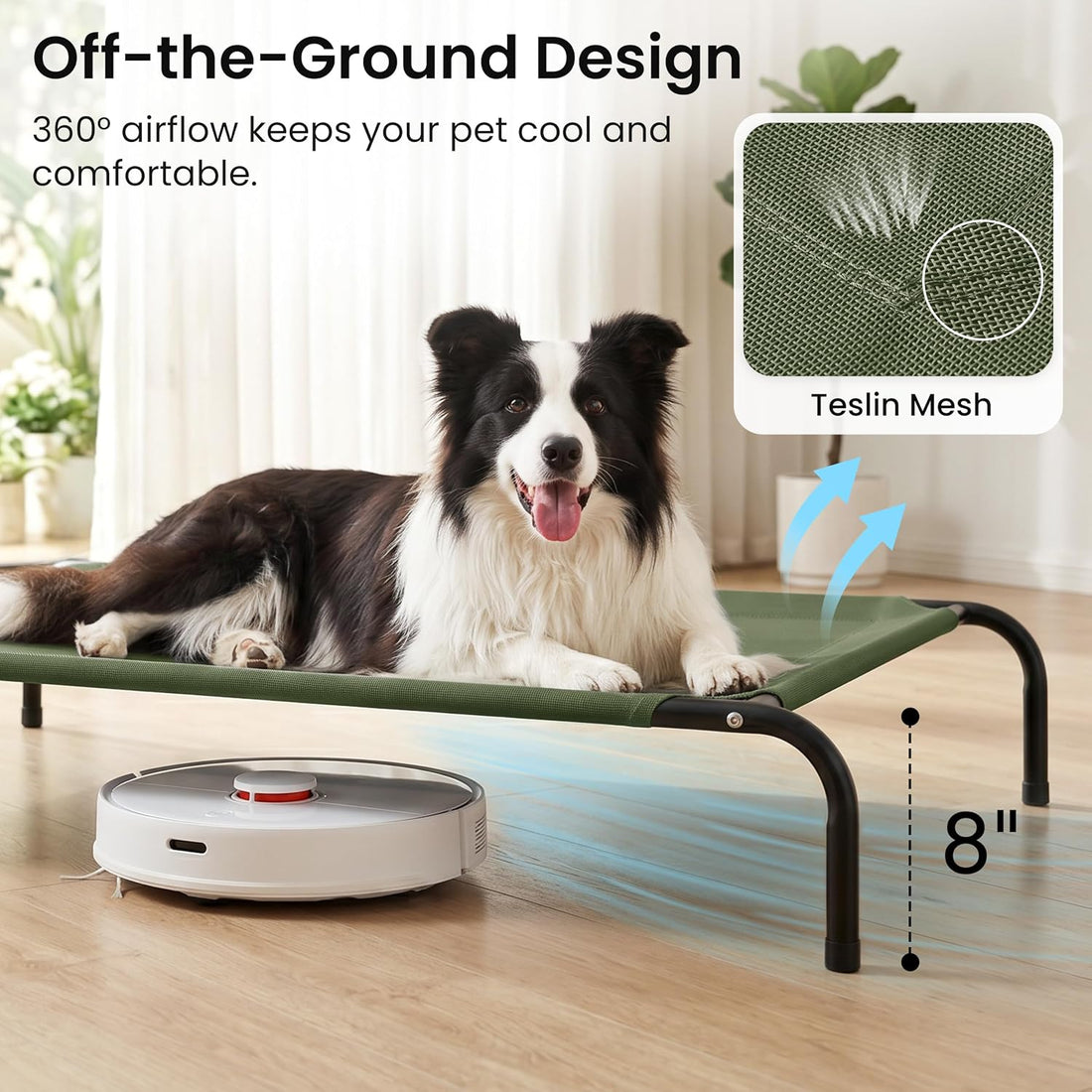 Love's cabin Elevated Cooling Dog Bed for Large Dogs