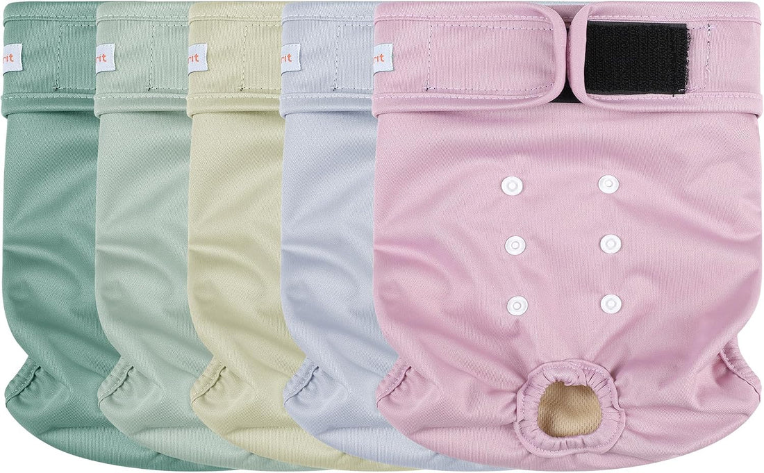 Langsprit Female Dog Diapers for Doggie Puppy,Reusable Dog Period