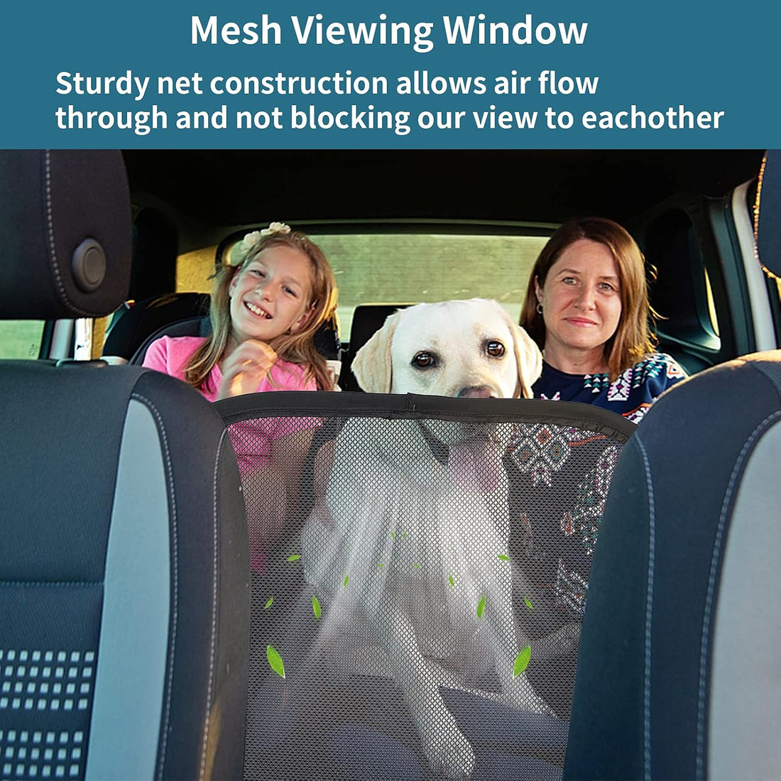 Petsfit Dog Car Barrier Vehicle Pet Barrier Backseat Mesh Dog Car