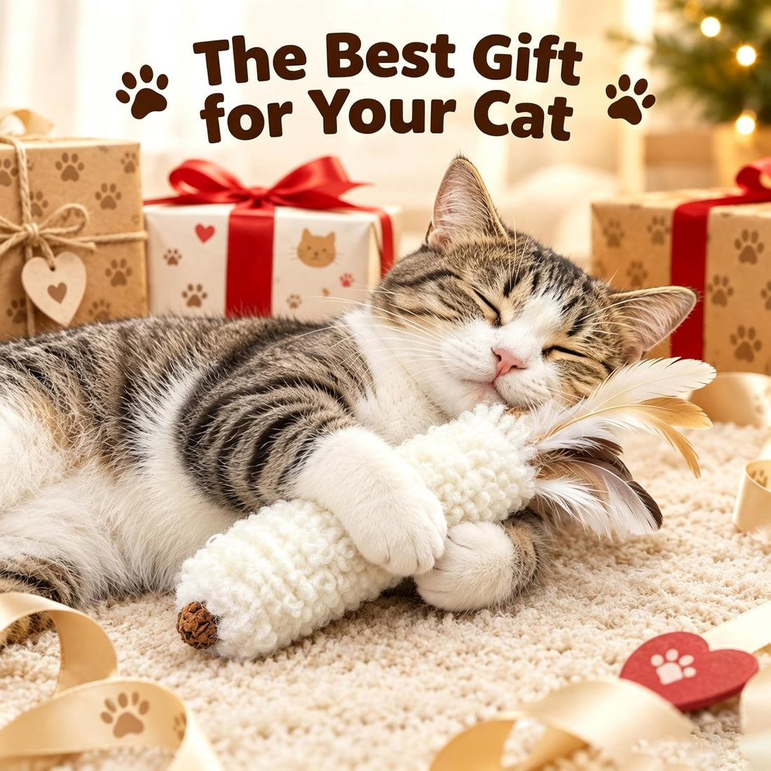 3‑Pack Wool Kicker Cat Toys with Catnip & Silvervine Gall Fruit