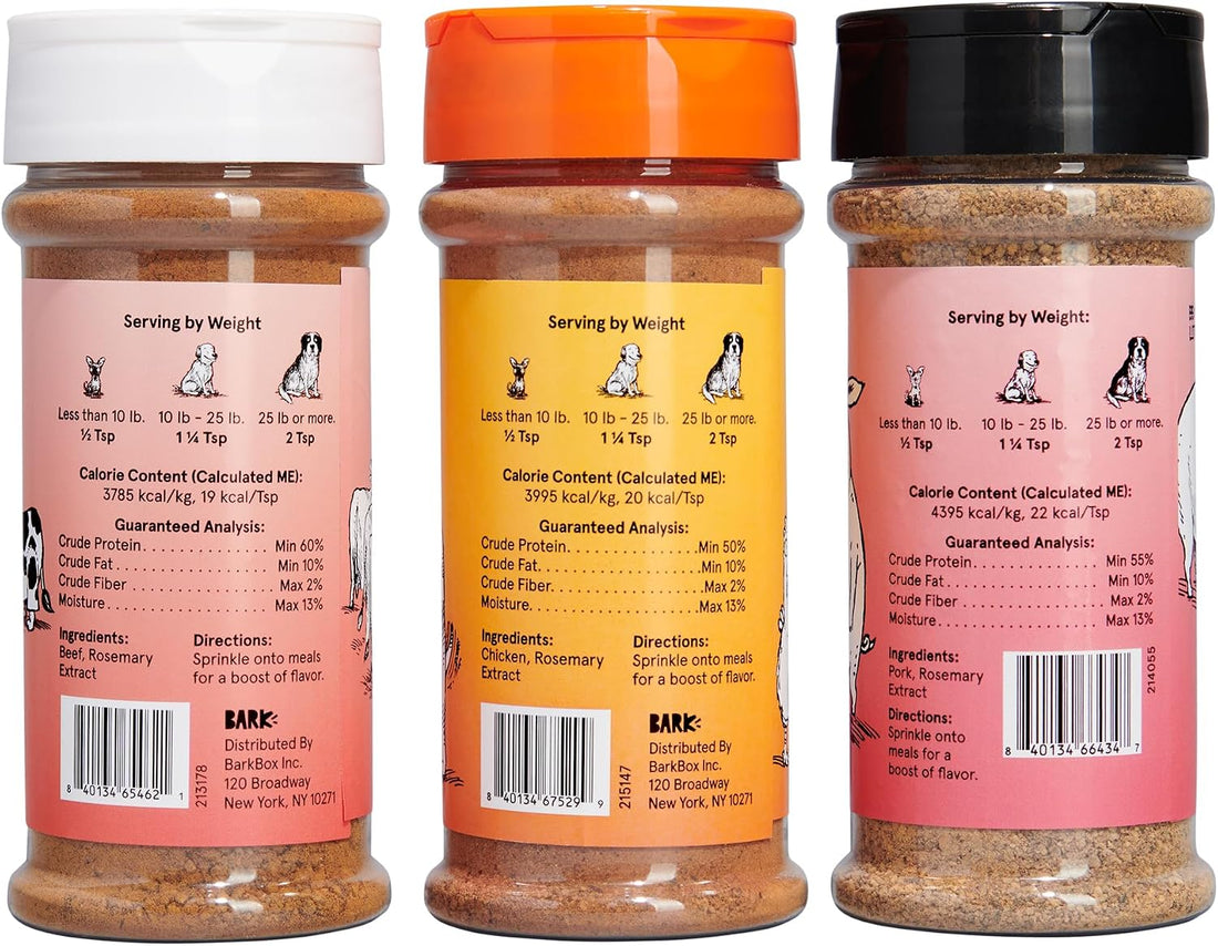 BarkBox Beef, Chicken, Ham Dog Treat Topper - (Pack of 3)