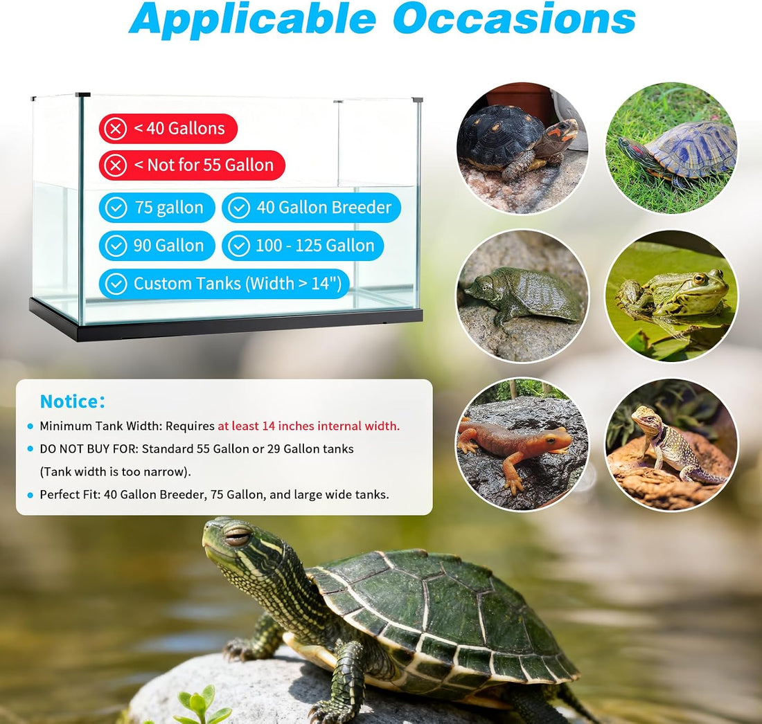 SKARUS Turtle Basking Platform for 40-125 Gallon Aquarium Dock