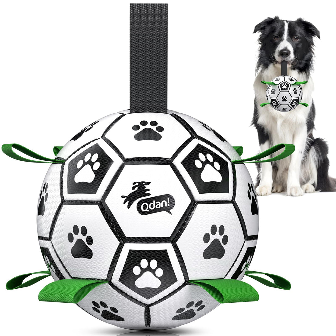 QDAN 6 Inch Dog Toys, Durable Floatable Dog Balls for Tug, Fetch