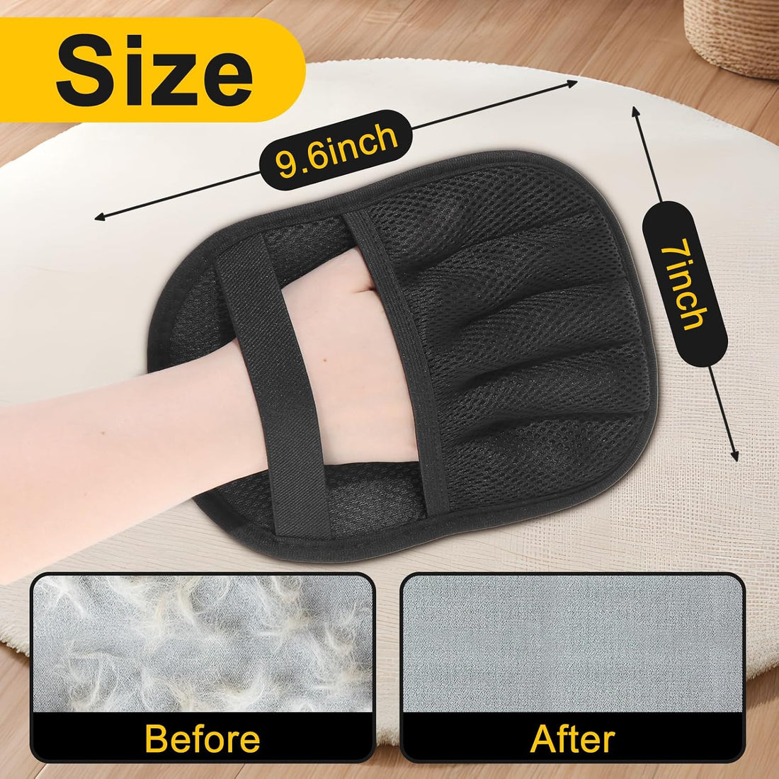 2-Pack Pet Hair Remover Gloves