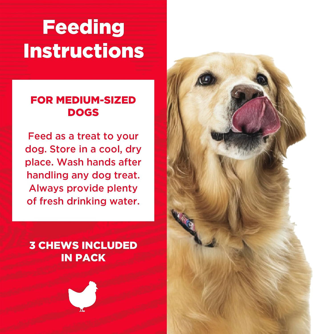 Country Kitchen Rawhide Free Chicken Dog Chews, for Medium Dogs