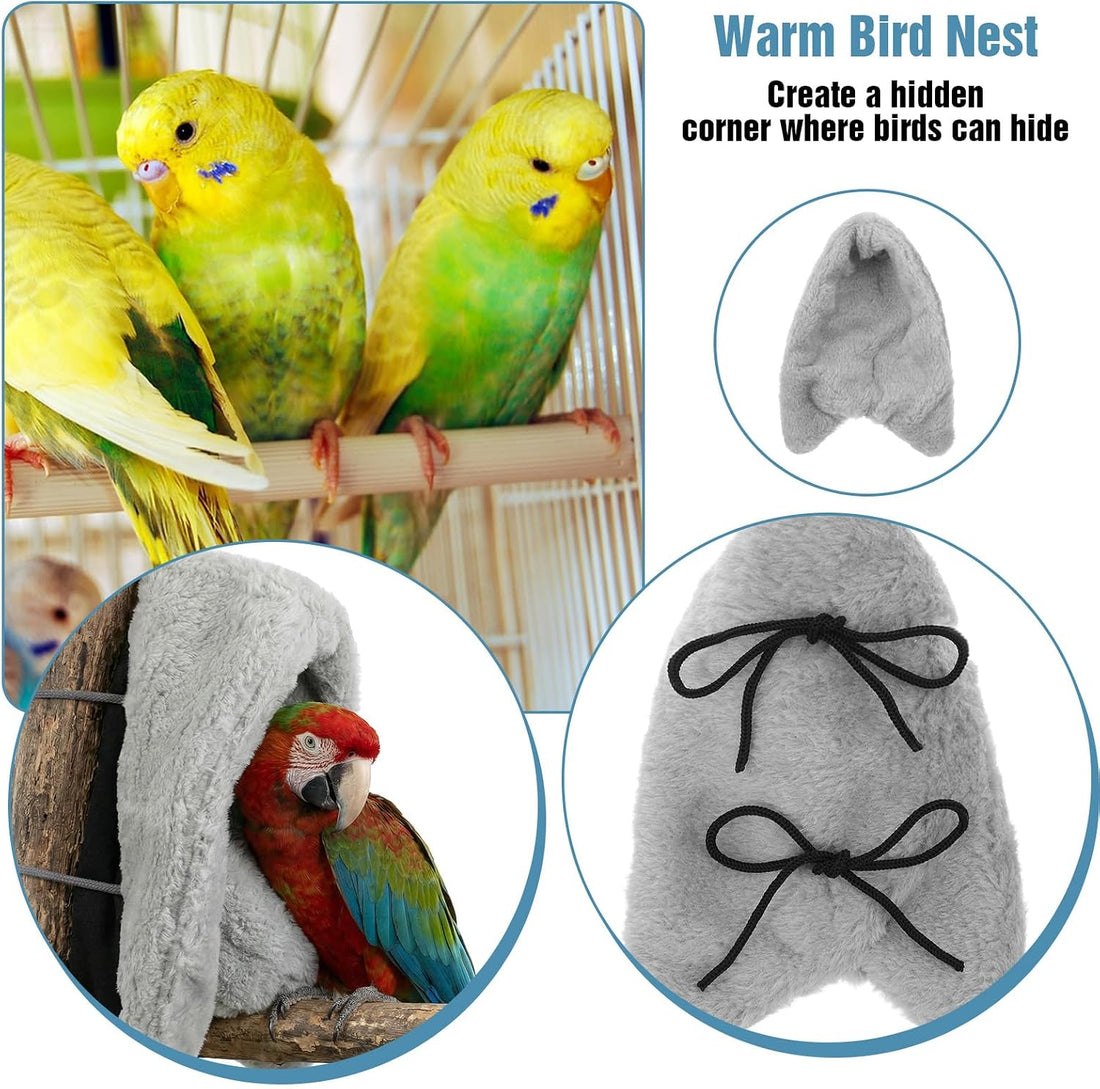 Xyembu Comfort Corner Fleece Bird Blanket for Cage Cuddle Nest