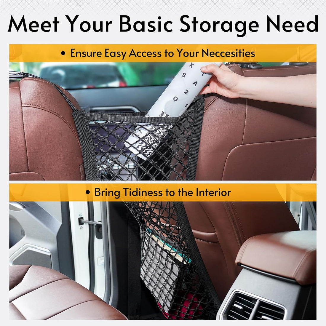 rabbitgoo Dog Car Net Barrier for SUVs, Car Divider, Easy to Install