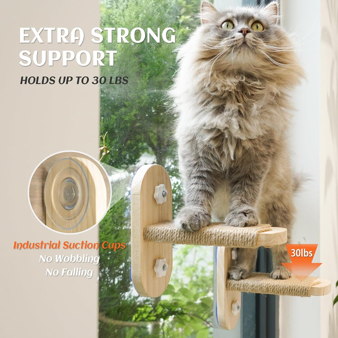 PETKARAY Large Cat Window Shelf