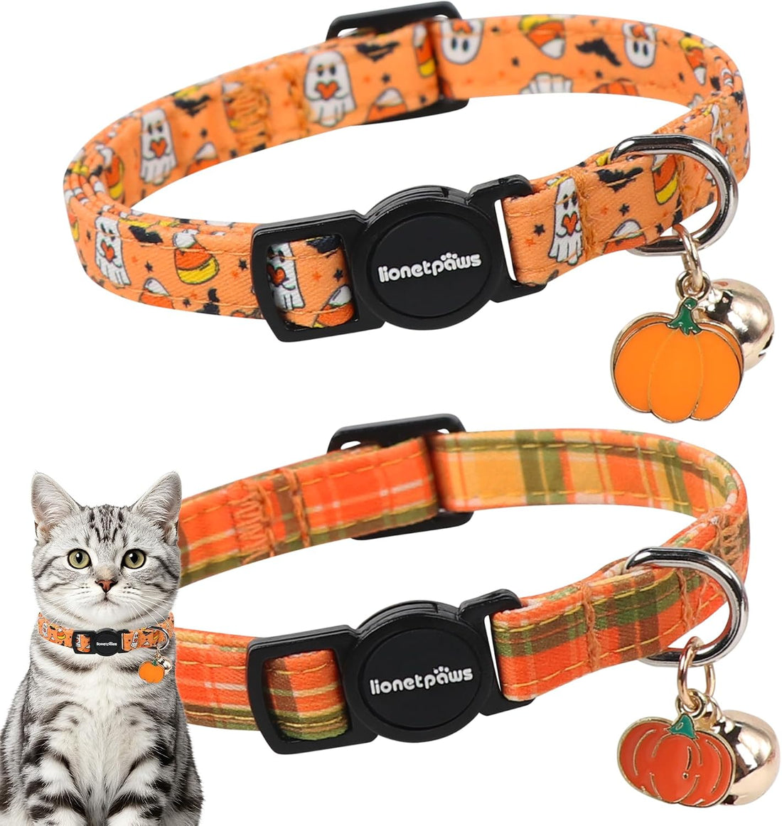 LIONET PAWS 2 Pack Breakaway Cat Collars