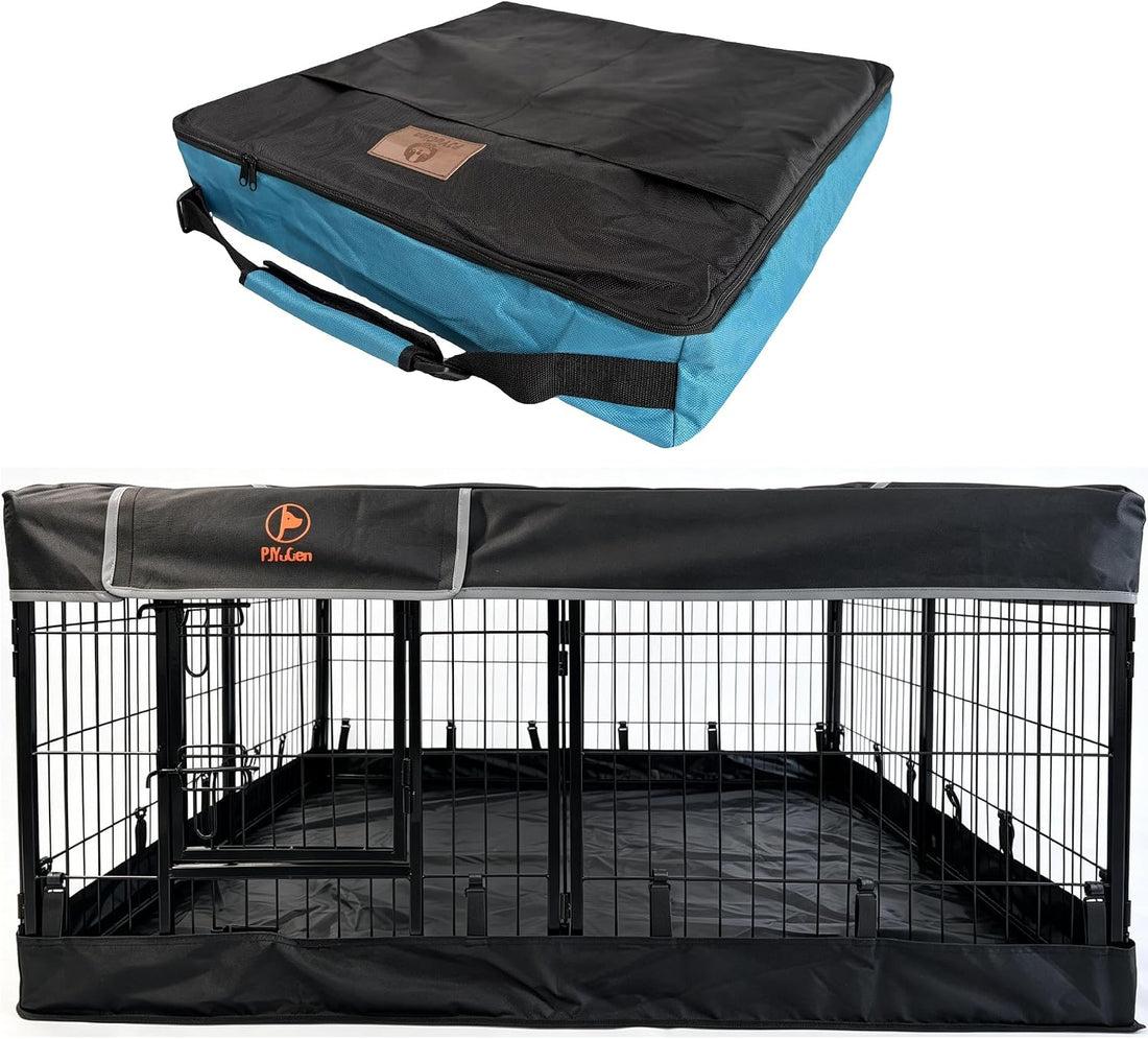 PJYuCien Square Playpen Top Cover for 24'' Width 8 Panel Pen, Black