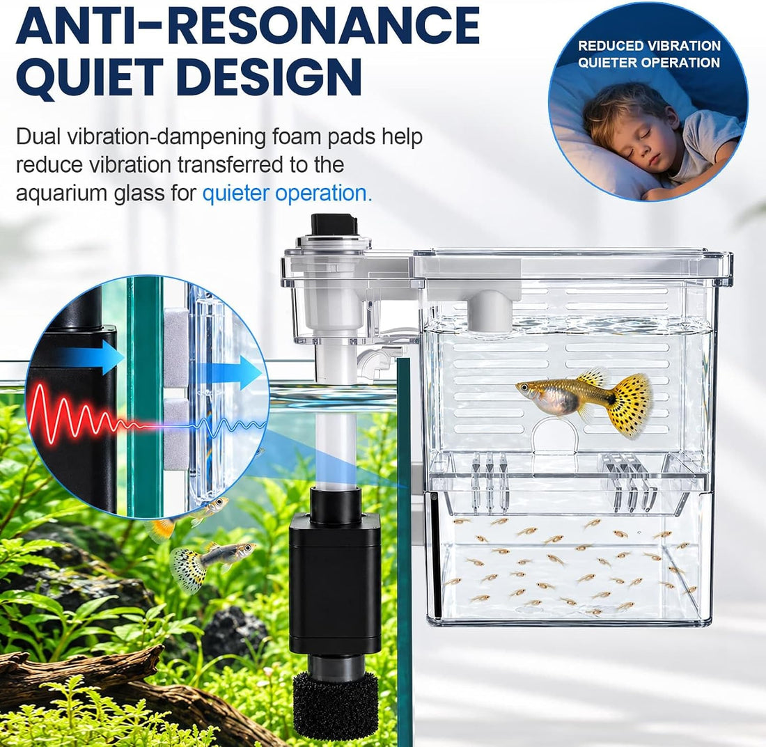 External Fish Breeder Box for Fish Tank with USB Pump Aquarium