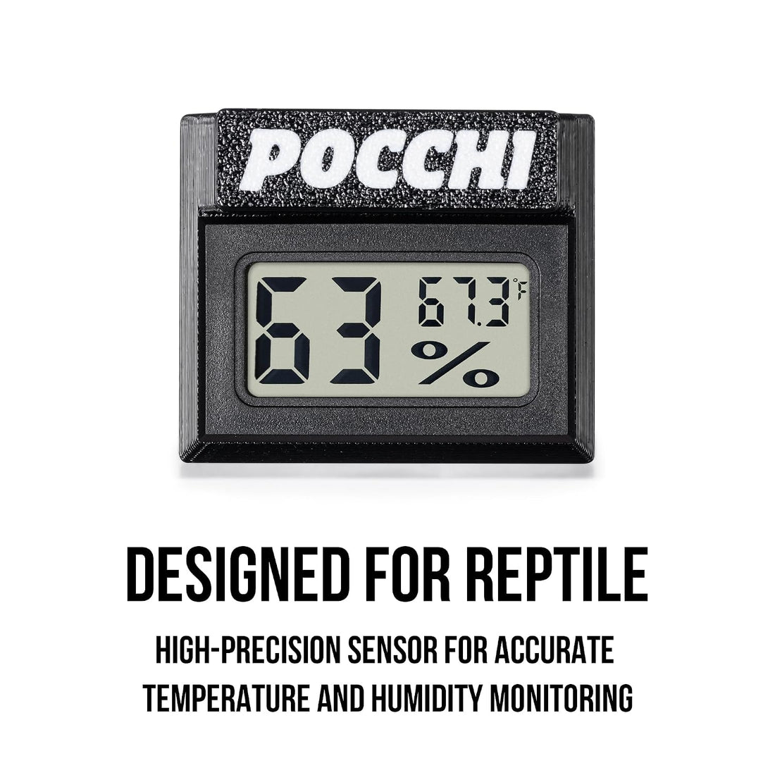 Magnetic Digital Reptile Temperature and Humidity Monitor - 2 Pack