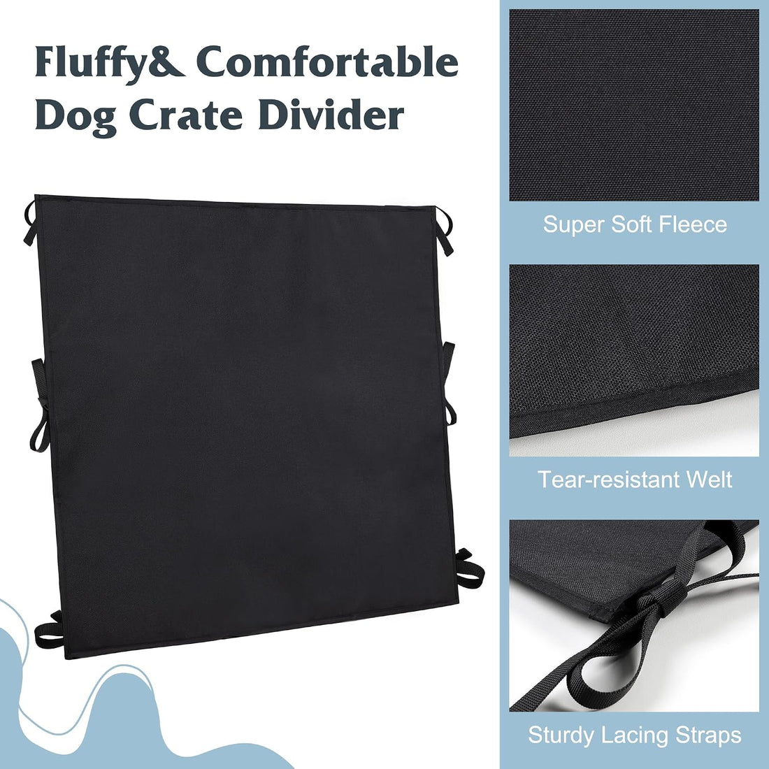 Leekalos Soft Dog Crate Divider Panel (Divider Only, Without Crate)