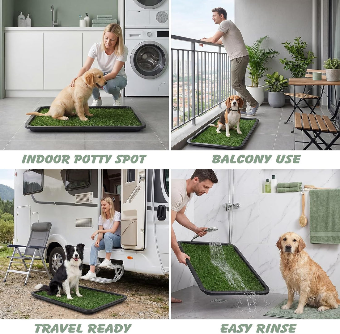 ondware Dog Grass Pad with Tray, 30 x 20 in