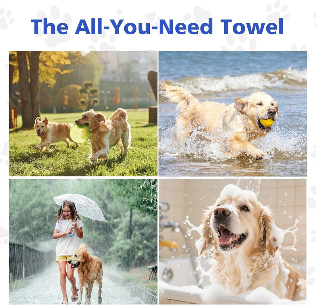 WOUSEDO Microfiber Chenille Dog Towel 1 Pack