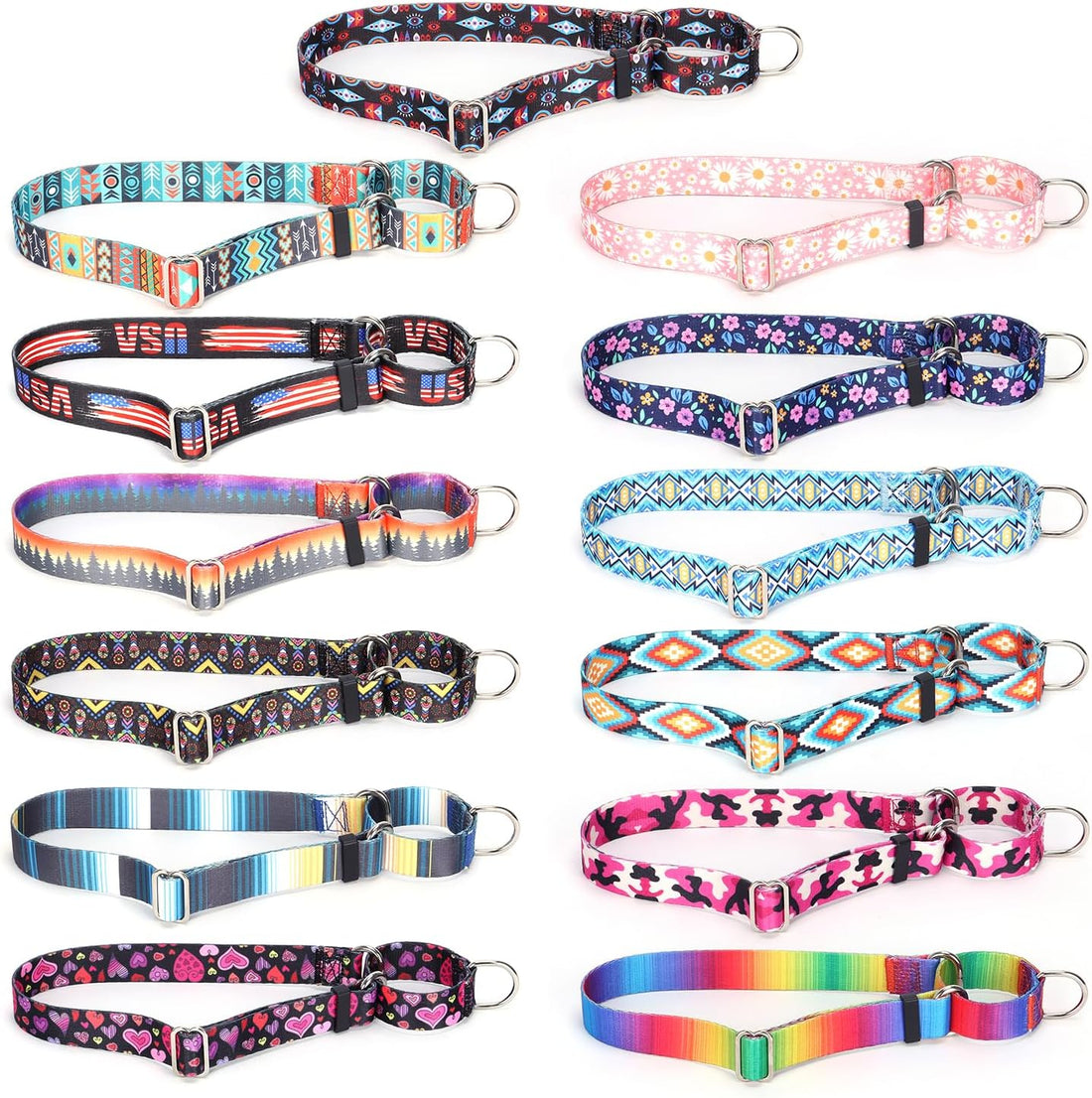 Martingale Collar for Dogs, No-Slip Escape Proof Choke No Pull Cinch