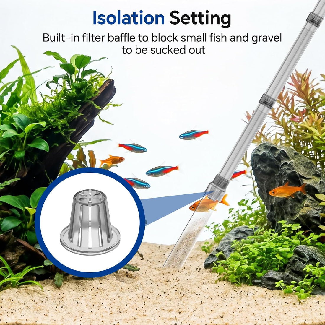 hygger Aquarium Gravel Vacuum Siphon
