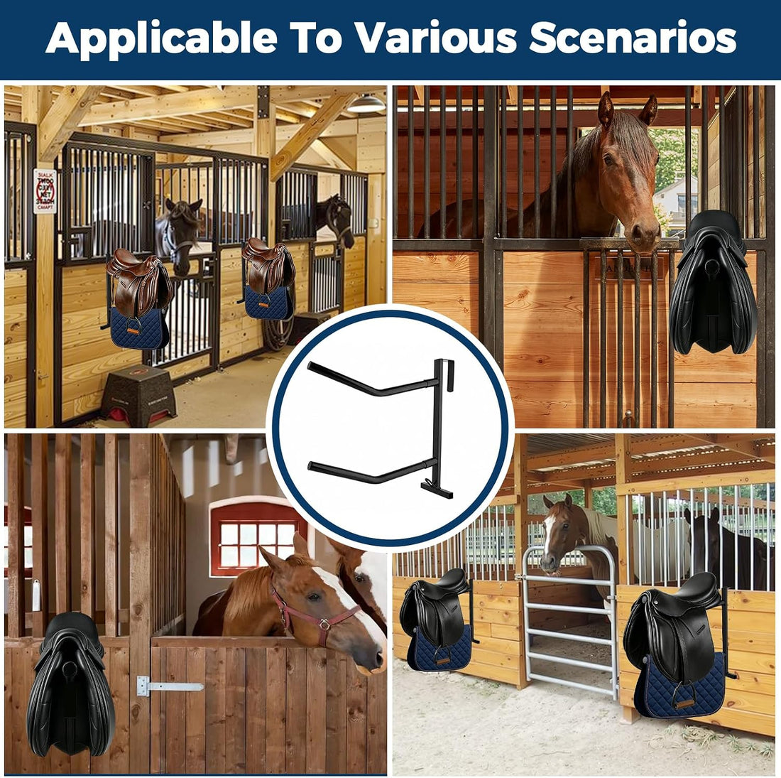 2 Pack Portable Saddle Rack,Heavy Duty Removable Saddle Rack Stand