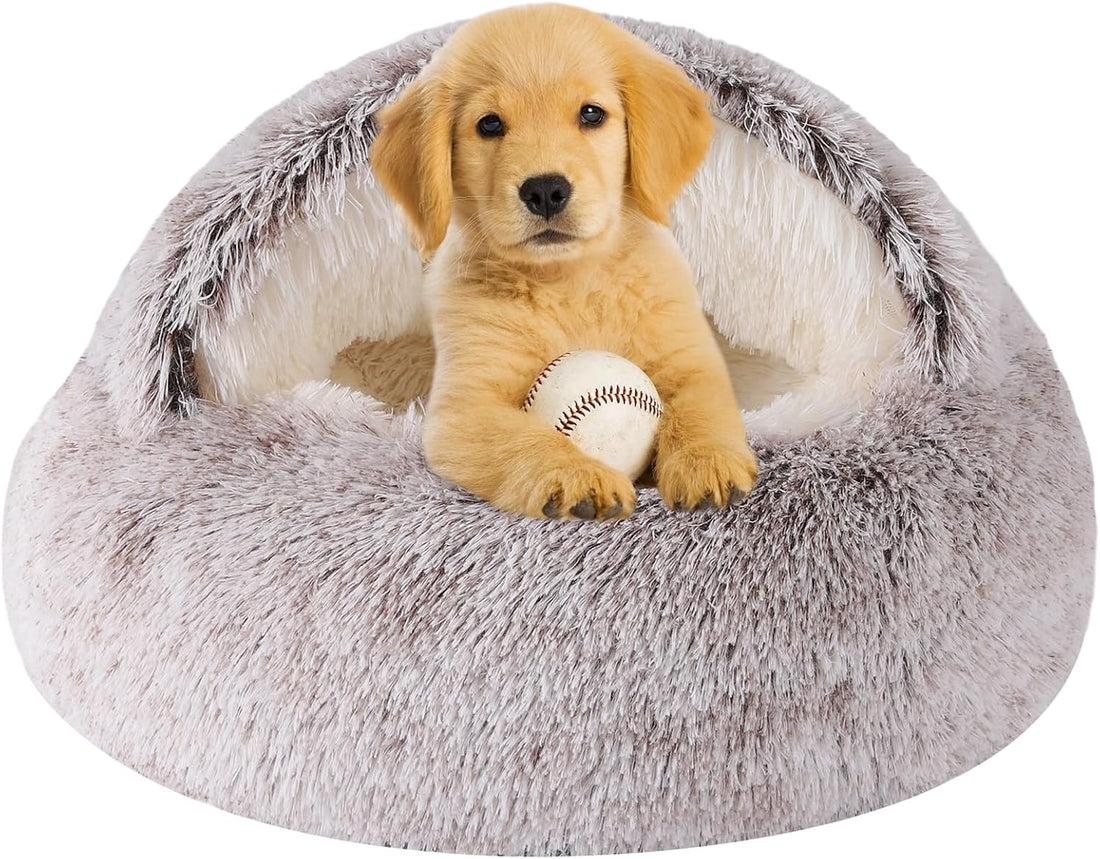 Hooded Dog Bed for Small Dogs, Dog Cave Bed, Nest Dog Beds