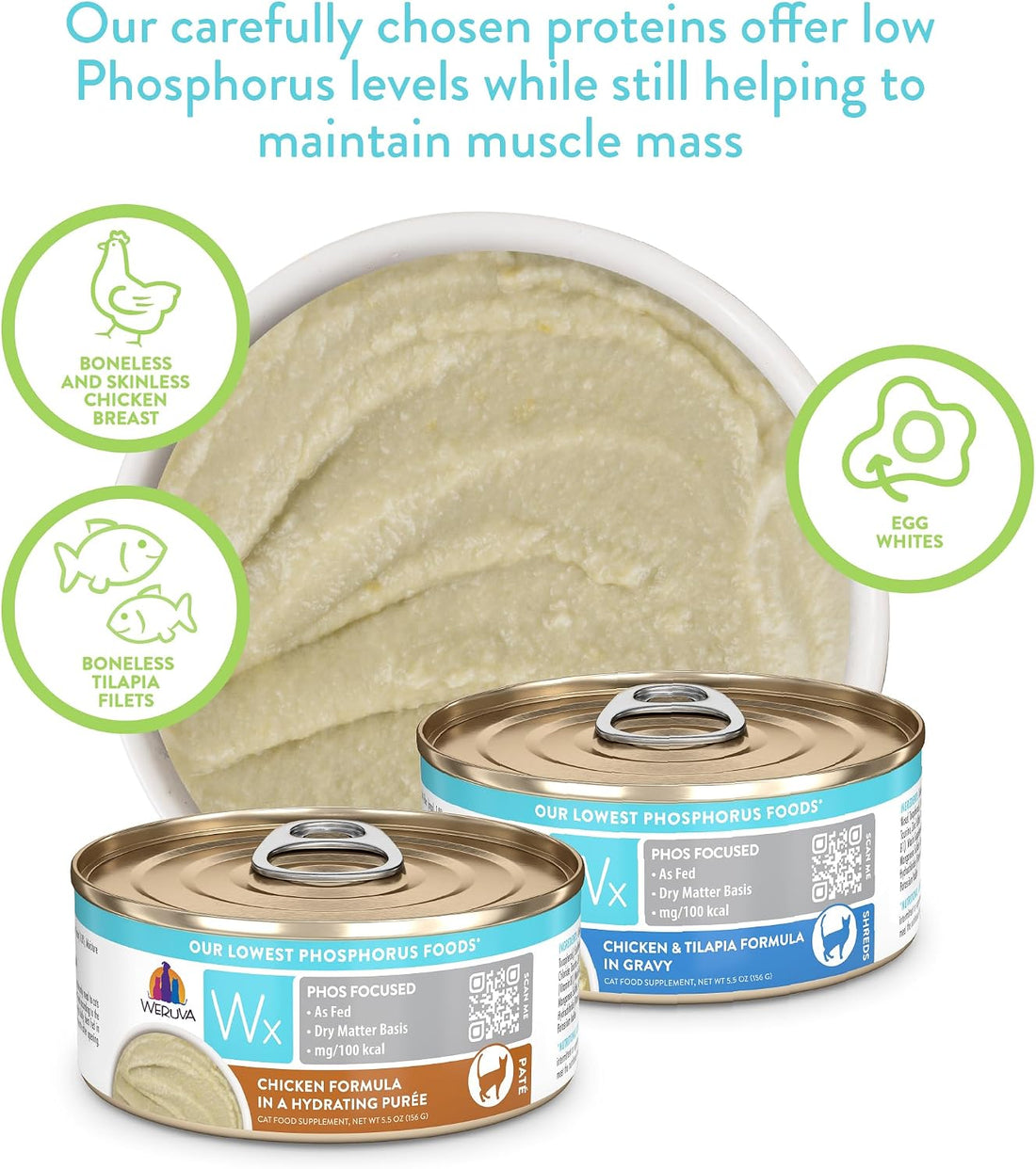 Weruva Wx Phos Focused Pate Formulas 5.5oz Can Variety Pack
