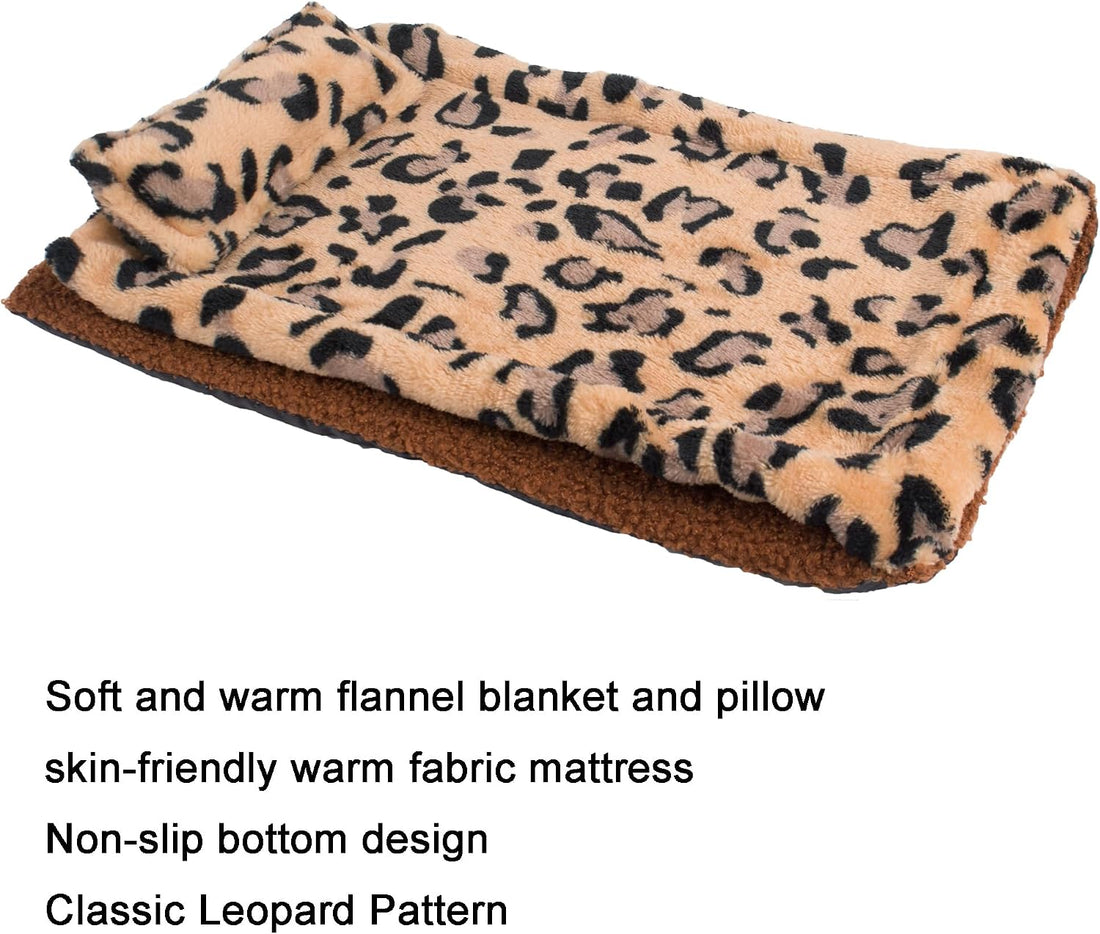 ADOGGYGO Bearded Dragon Bed Blanket Pillow Set