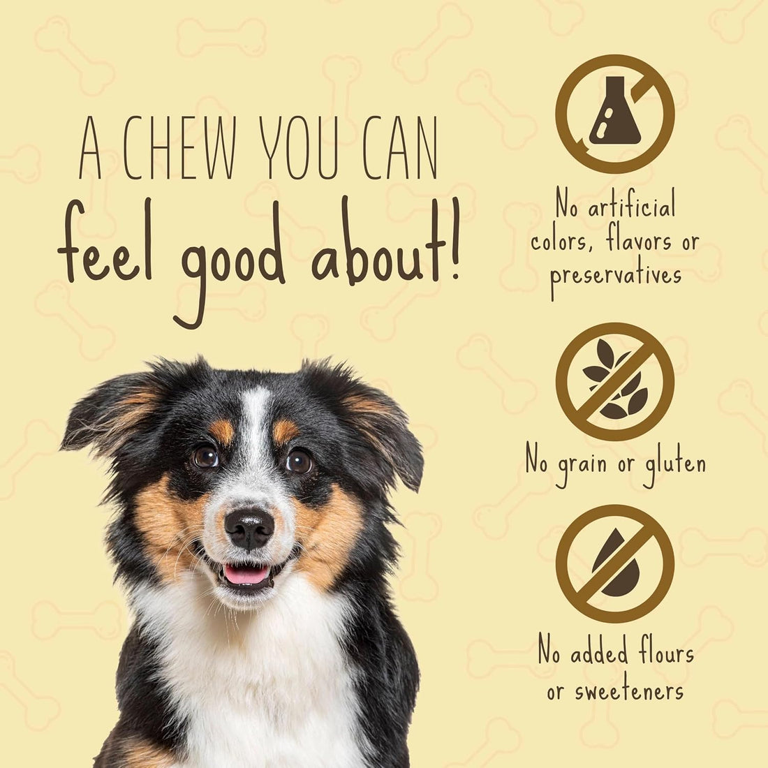Better Belly Highly Digestible Rawhide Large Roll Chews, 3 Count