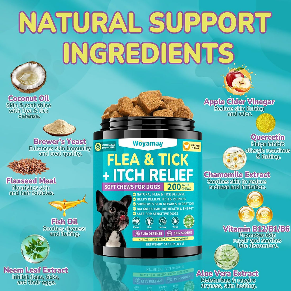 Woyamay Flea and Tick Prevention for Dogs