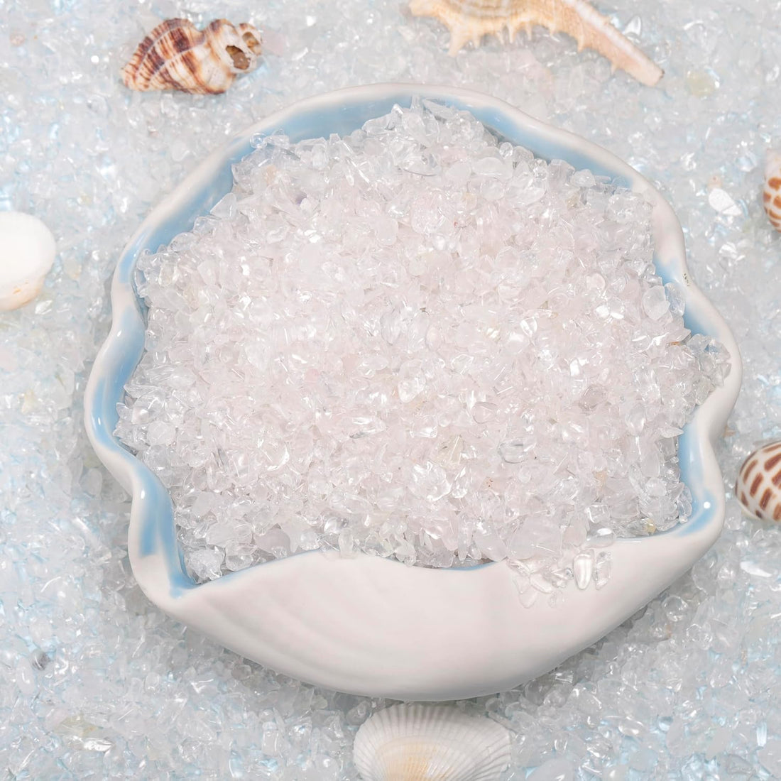 1LB Crystal Chips Stone Clear Quartz 3-5mm Mini Decorative Rock