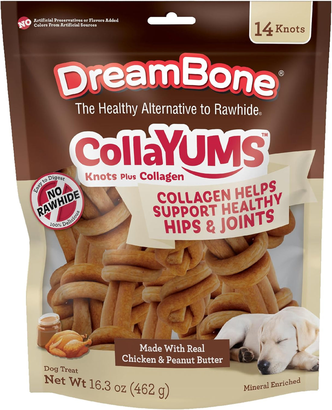 DreamBone CollaYUMS Twists Plus Collagen Rawhide-Free Dog Treats