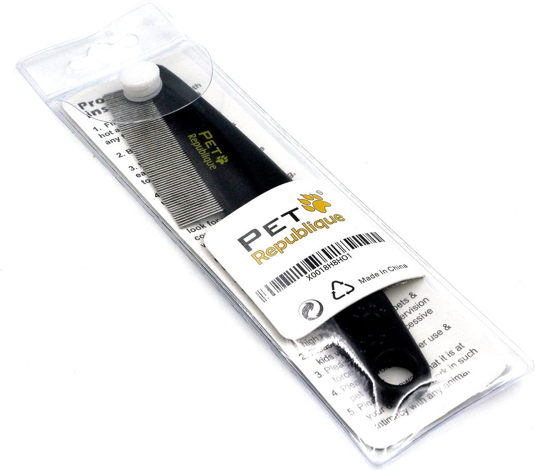 Pet Republique Dog and Cat Flea Comb - Fine and Flexible Pins
