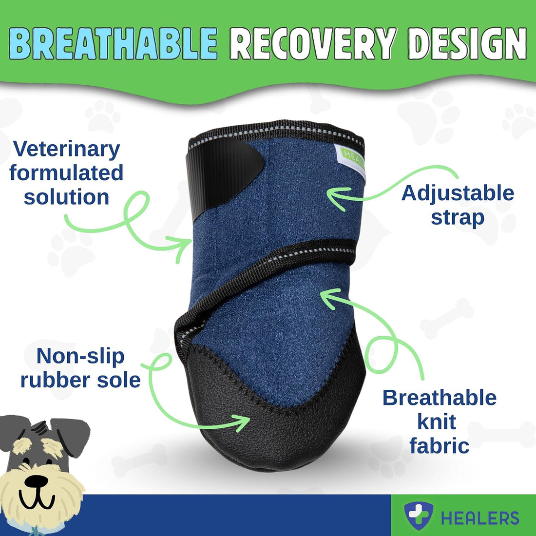 Healers PetCare Medical Dog Boot, Single, No Gauze