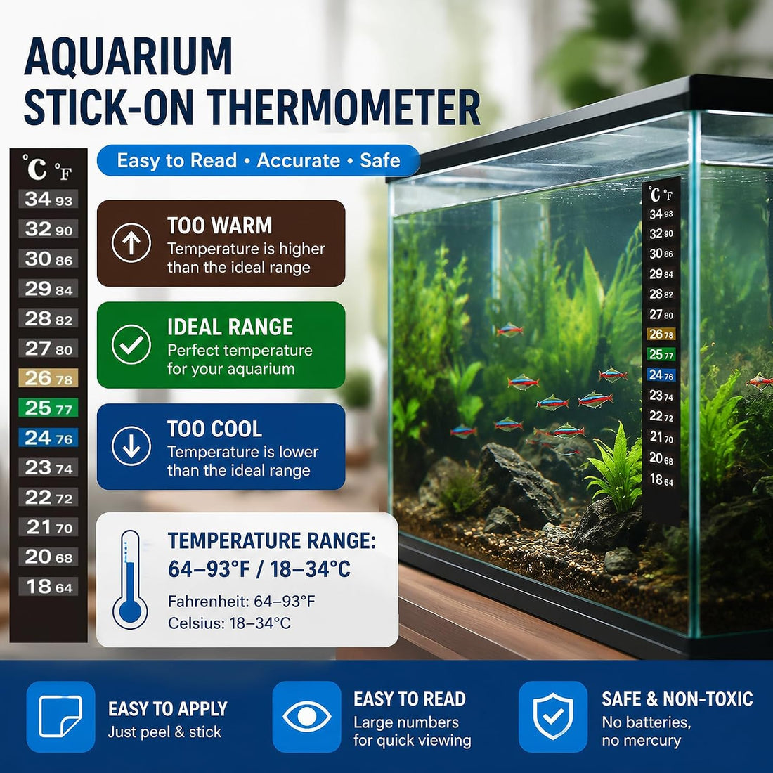 Aquarium Gravel Cleaner Kit, Semi-Automatic Siphon for Fish Tanks