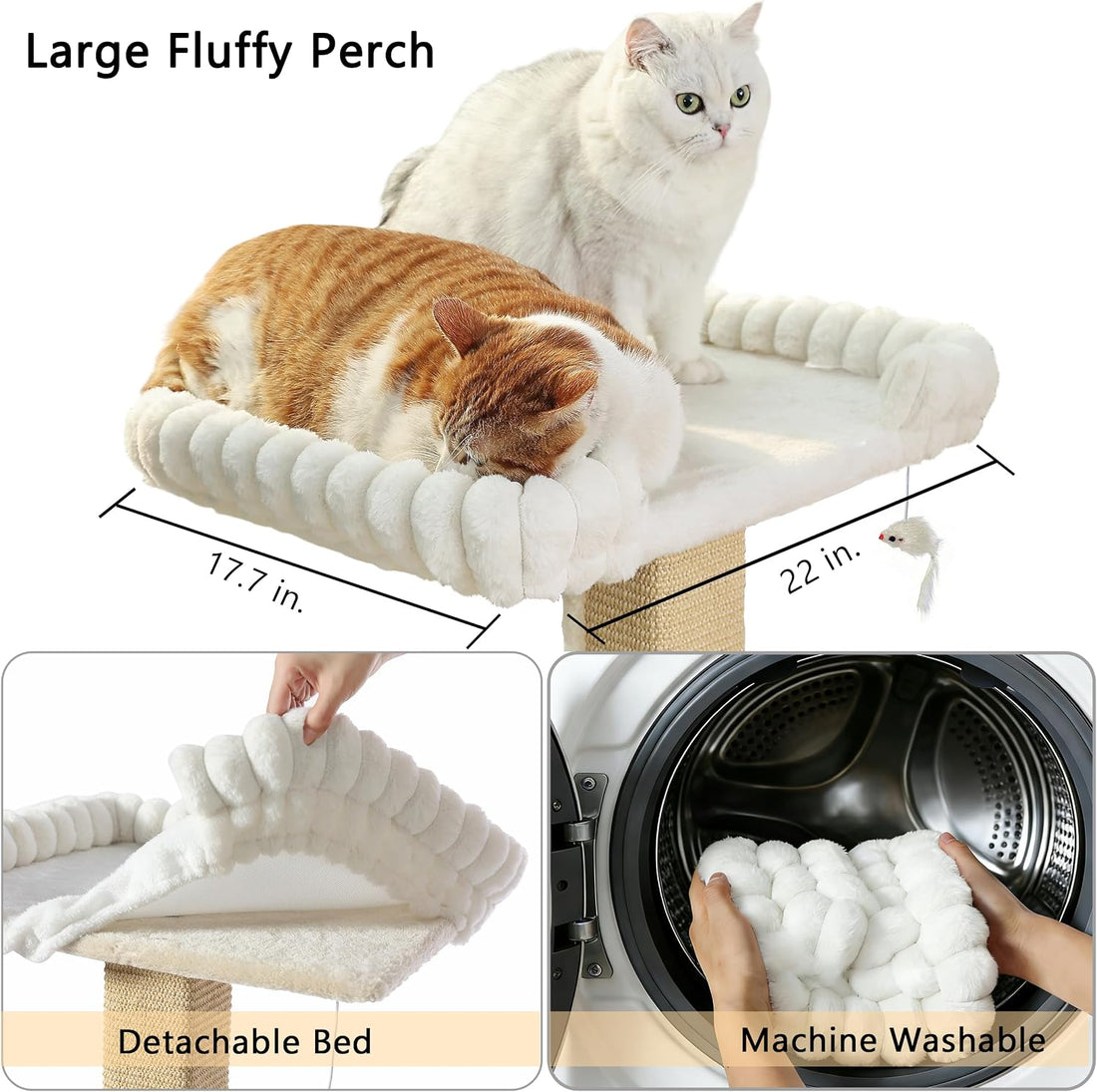 Cat Scratching Post with Large Window Perch