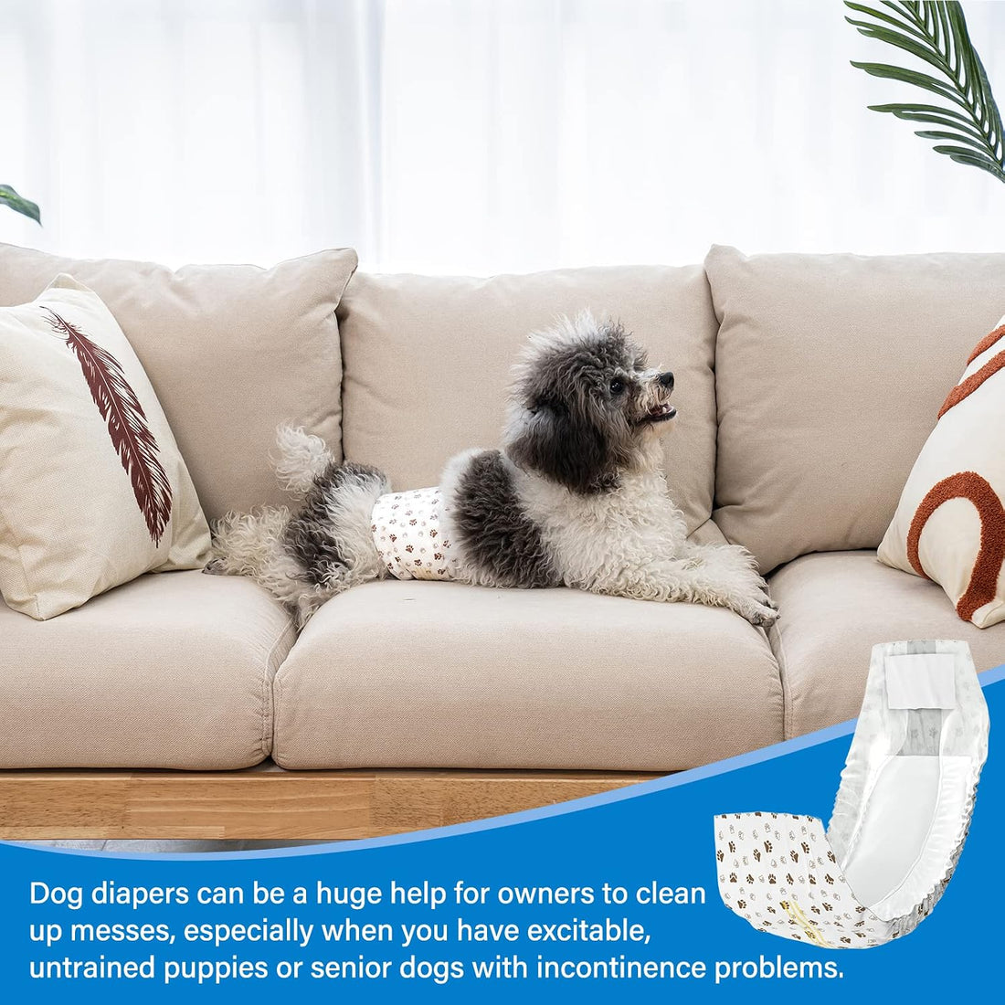 Pet Soft Dog Diapers Male - Disposable Male Dog Wraps Wetness