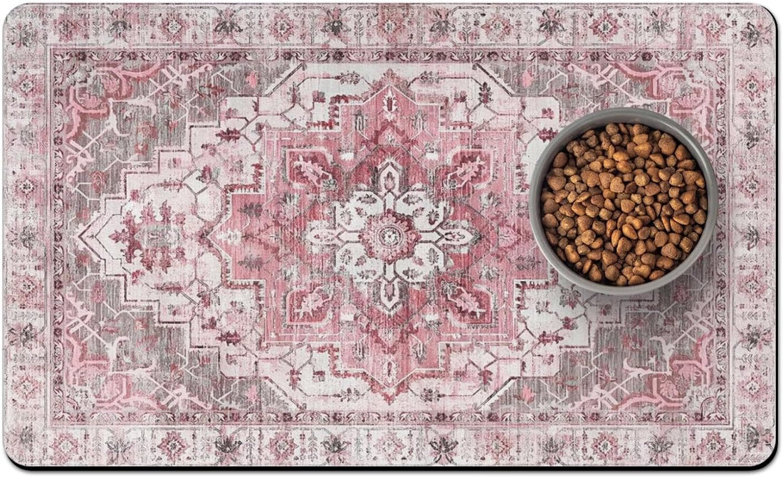 Pet Food Mats for Floor, Absorbent Dog Mat for Food and Water