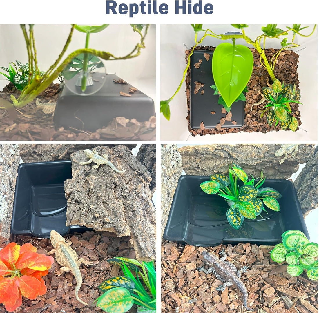 Reptile Hide Cave, Snake Hide for Ball Python & Gecko, Large Size 9.5"