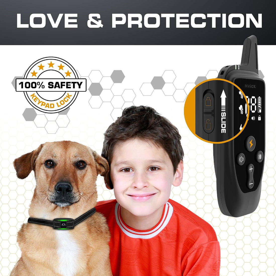 INVIROX Dog Training Collar with Remote, Shock Collar for Dogs